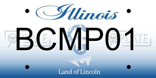 BCMP01 Illinois License Plate