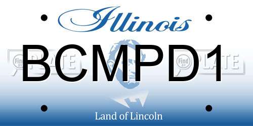 BCMPD1 Illinois License Plate