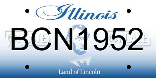 BCN1952 Illinois License Plate