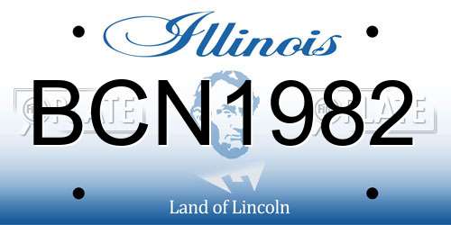 BCN1982 Illinois License Plate