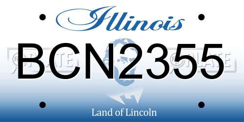 BCN2355 Illinois License Plate