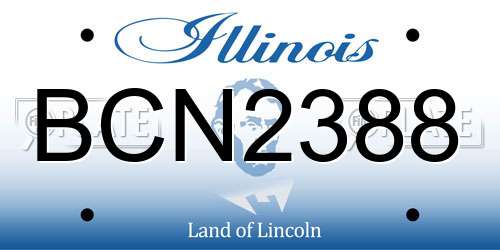 BCN2388 Illinois License Plate