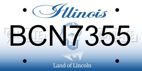 BCN7355 Illinois License Plate