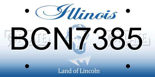 BCN7385 Illinois License Plate