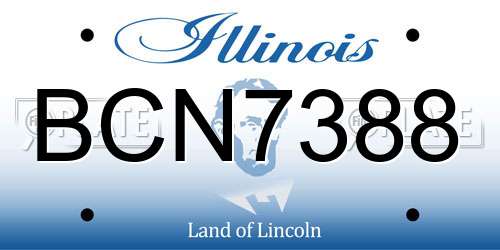 BCN7388 Illinois License Plate