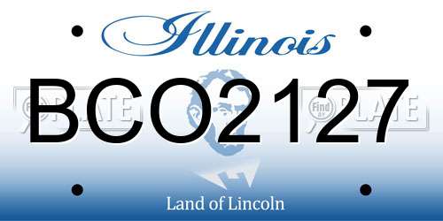 BCO2127 Illinois License Plate