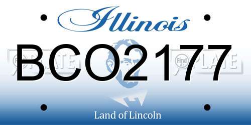 BCO2177 Illinois License Plate