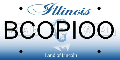 BCOPIOO Illinois License Plate