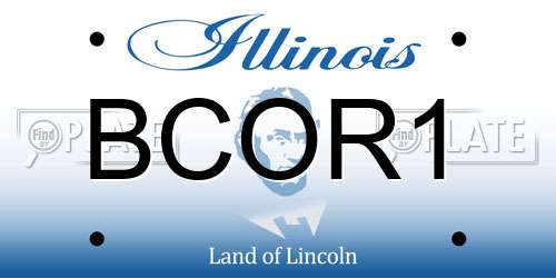 BCOR1 Illinois License Plate