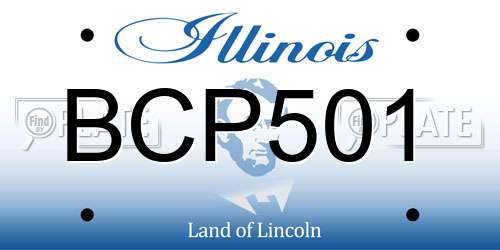 BCP501 Illinois License Plate