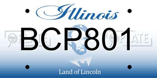 BCP801 Illinois License Plate