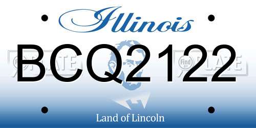 BCQ2122 Illinois License Plate