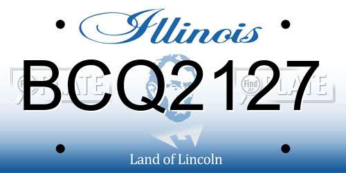 BCQ2127 Illinois License Plate