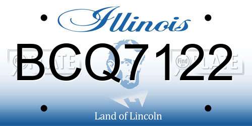 BCQ7122 Illinois License Plate