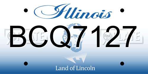 BCQ7127 Illinois License Plate