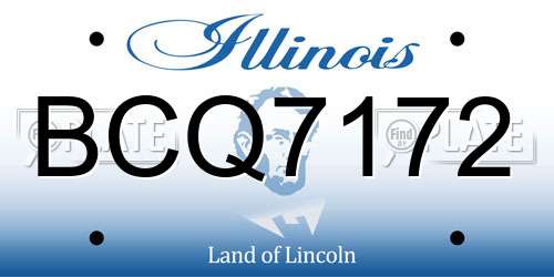 BCQ7172 Illinois License Plate