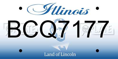 BCQ7177 Illinois License Plate
