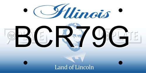 BCR79G Illinois License Plate