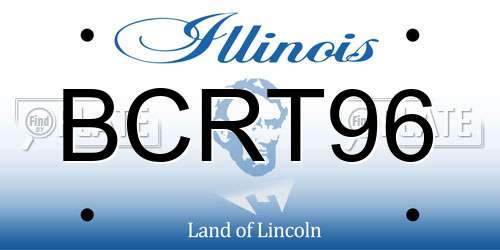 BCRT96 Illinois License Plate
