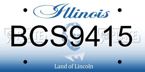 BCS9415 Illinois License Plate