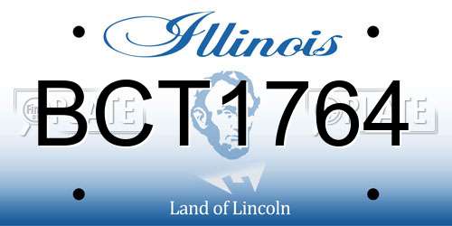 BCT1764 Illinois License Plate