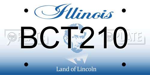BCT210 Illinois License Plate