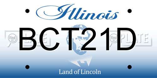BCT21D Illinois License Plate