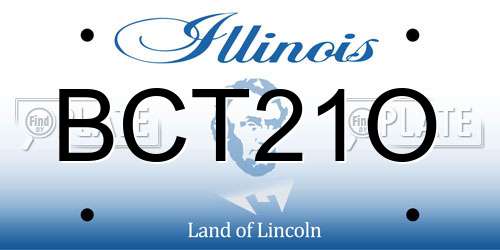 BCT21O Illinois License Plate