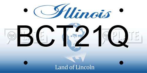 BCT21Q Illinois License Plate