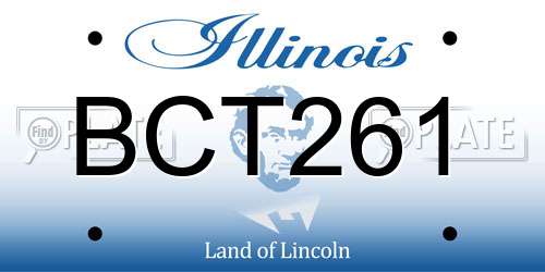 BCT261 Illinois License Plate