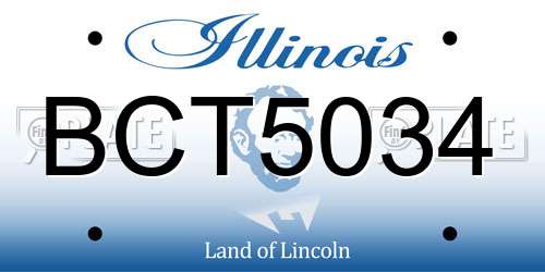 BCT5034 Illinois License Plate