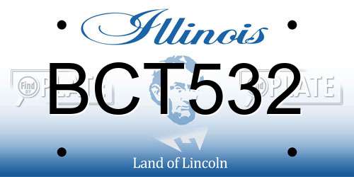 BCT532 Illinois License Plate