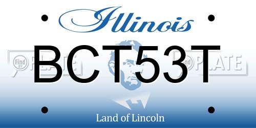 BCT53T Illinois License Plate