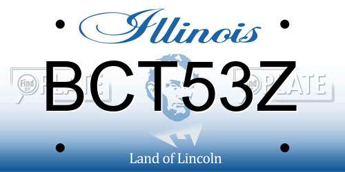 BCT53Z Illinois License Plate