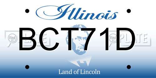 BCT71D Illinois License Plate
