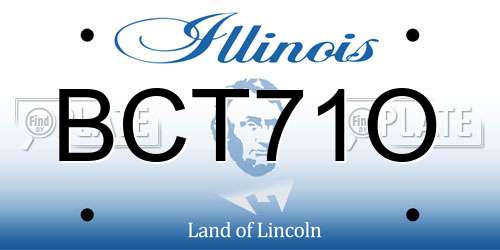BCT71O Illinois License Plate