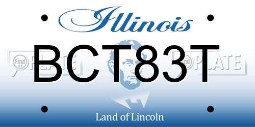 BCT83T Illinois License Plate