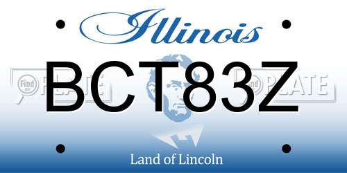 BCT83Z Illinois License Plate