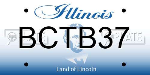 BCTB37 Illinois License Plate