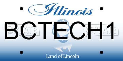 BCTECH1 Illinois License Plate
