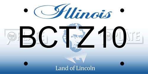 BCTZ10 Illinois License Plate