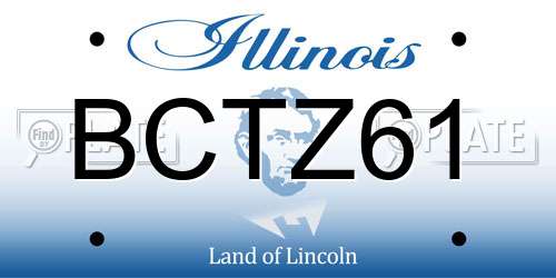 BCTZ61 Illinois License Plate