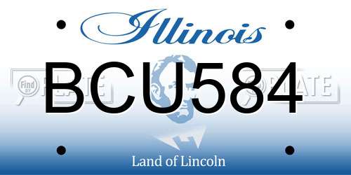 BCU584 Illinois License Plate