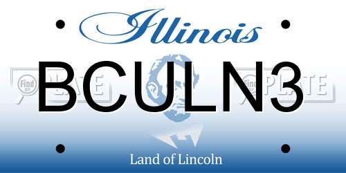 BCULN3 Illinois License Plate