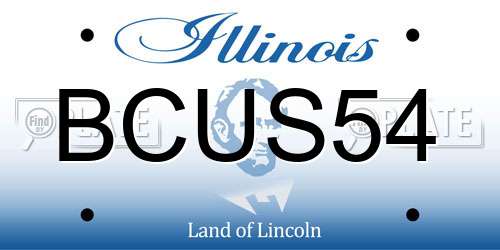 BCUS54 Illinois License Plate