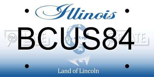 BCUS84 Illinois License Plate
