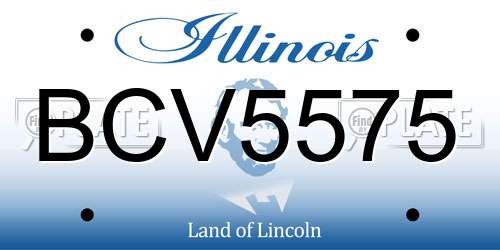 BCV5575 Illinois License Plate