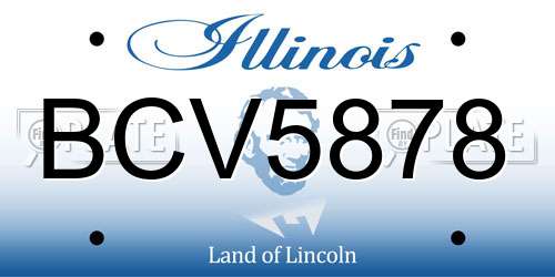 BCV5878 Illinois License Plate