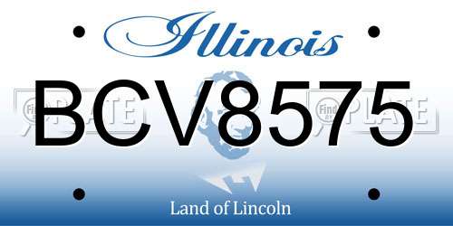 BCV8575 Illinois License Plate