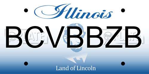 BCVBBZB Illinois License Plate